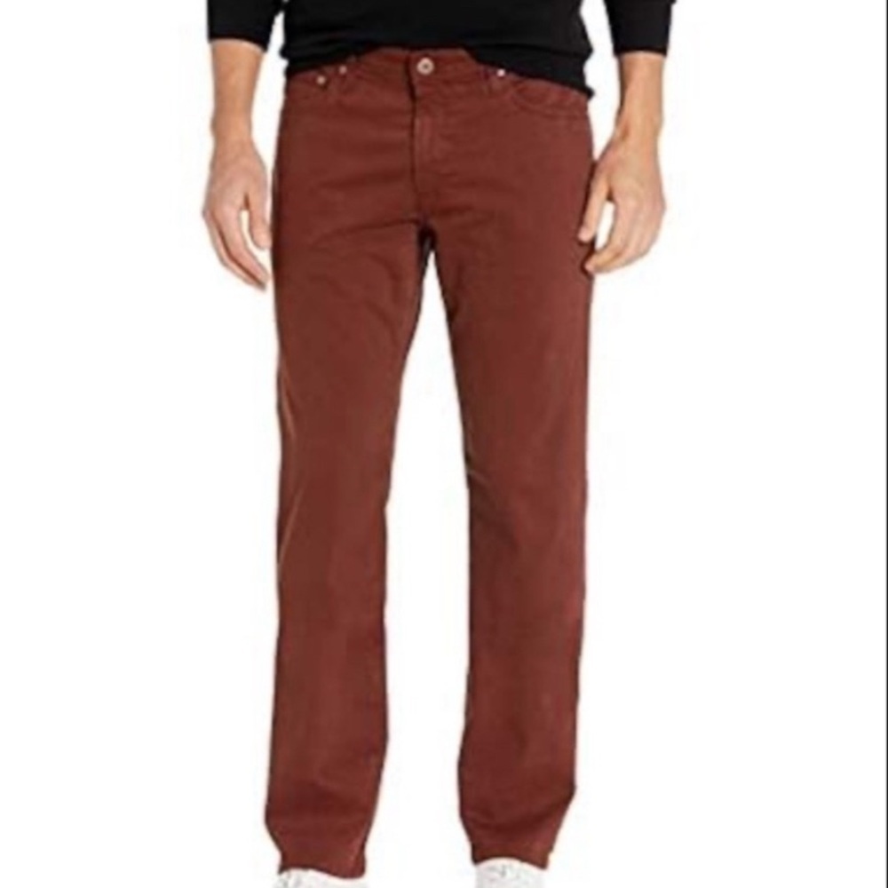 🔥 AG Adriano Goldschmied Graduate Tailored Leg Pants – Rust Brown 32x32 🔥